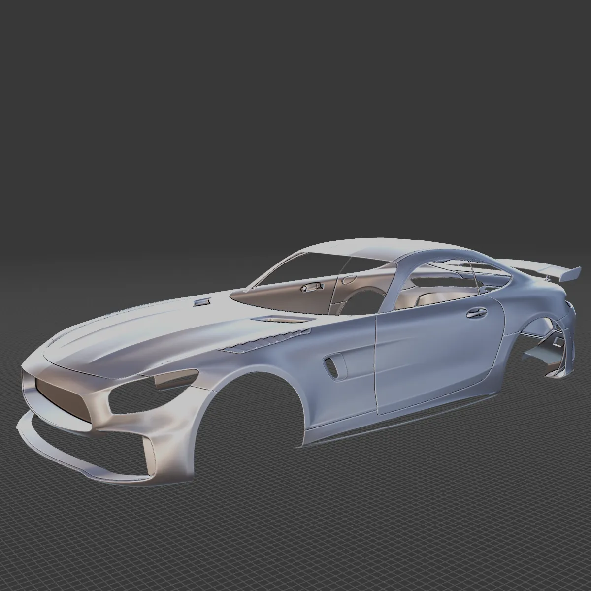 Mercedes-Benz AMG GT-R PRO 2020 Body STL 3D Model .c4d .max .obj .3ds .fbx .stl .blend 