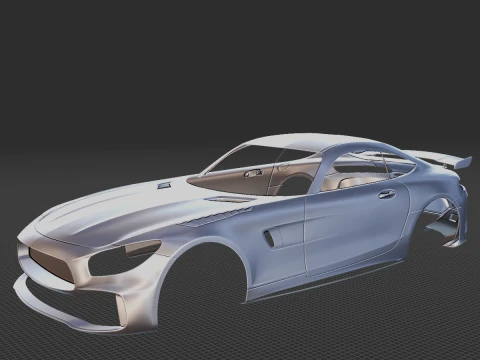 Mercedes-Benz AMG GT-R PRO 2020 Body STL 3D Model