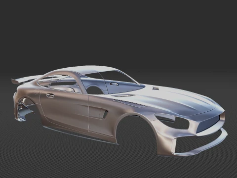 Mercedes-Benz AMG GT-R PRO 2020 Body STL 3D Model