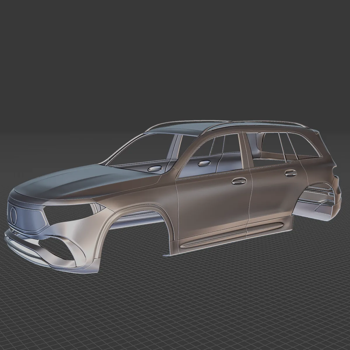 Mercedes-Benz EQB Body STL 3D Model .c4d .max .obj .3ds .fbx .stl .blend 