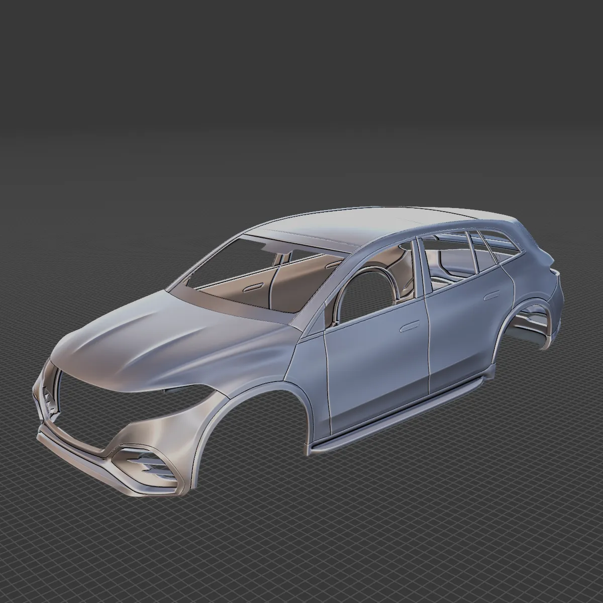 Mercedes-Benz EQS SUV 2023 Body STL 3D Model .c4d .max .obj .3ds .fbx .stl .blend 