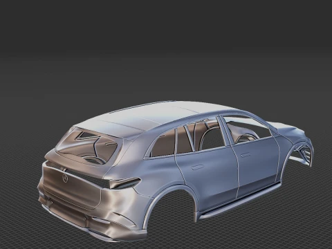 Mercedes-Benz EQS SUV 2023 Body STL 3D Model