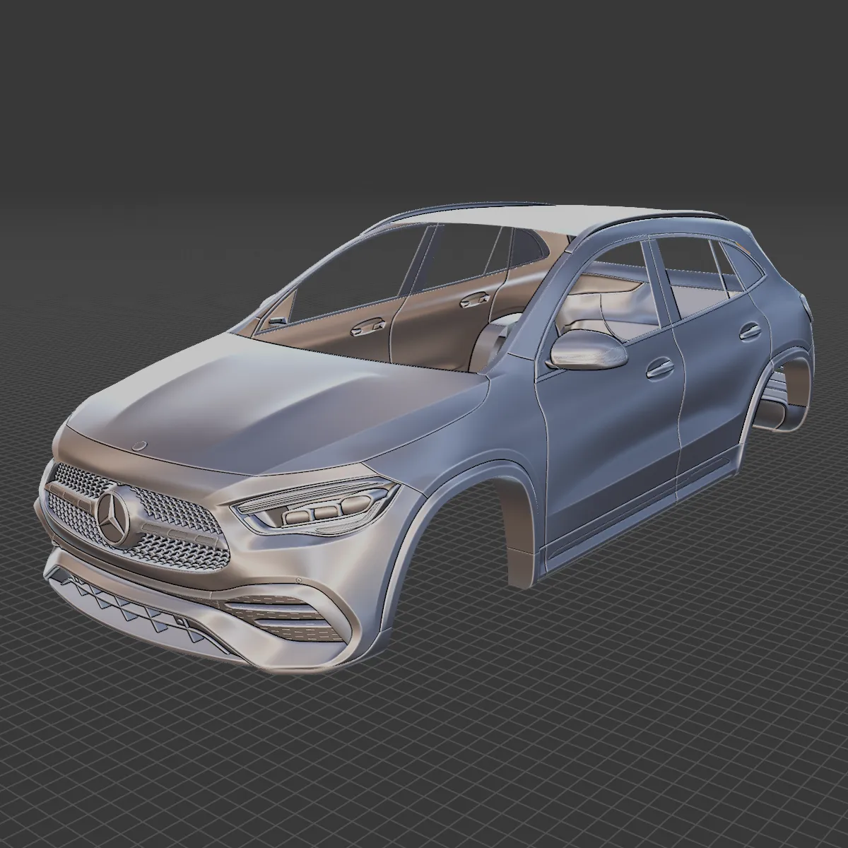 Mercedes-Benz GLA 2020 Body STL 3D Model .c4d .max .obj .3ds .fbx .stl .blend 