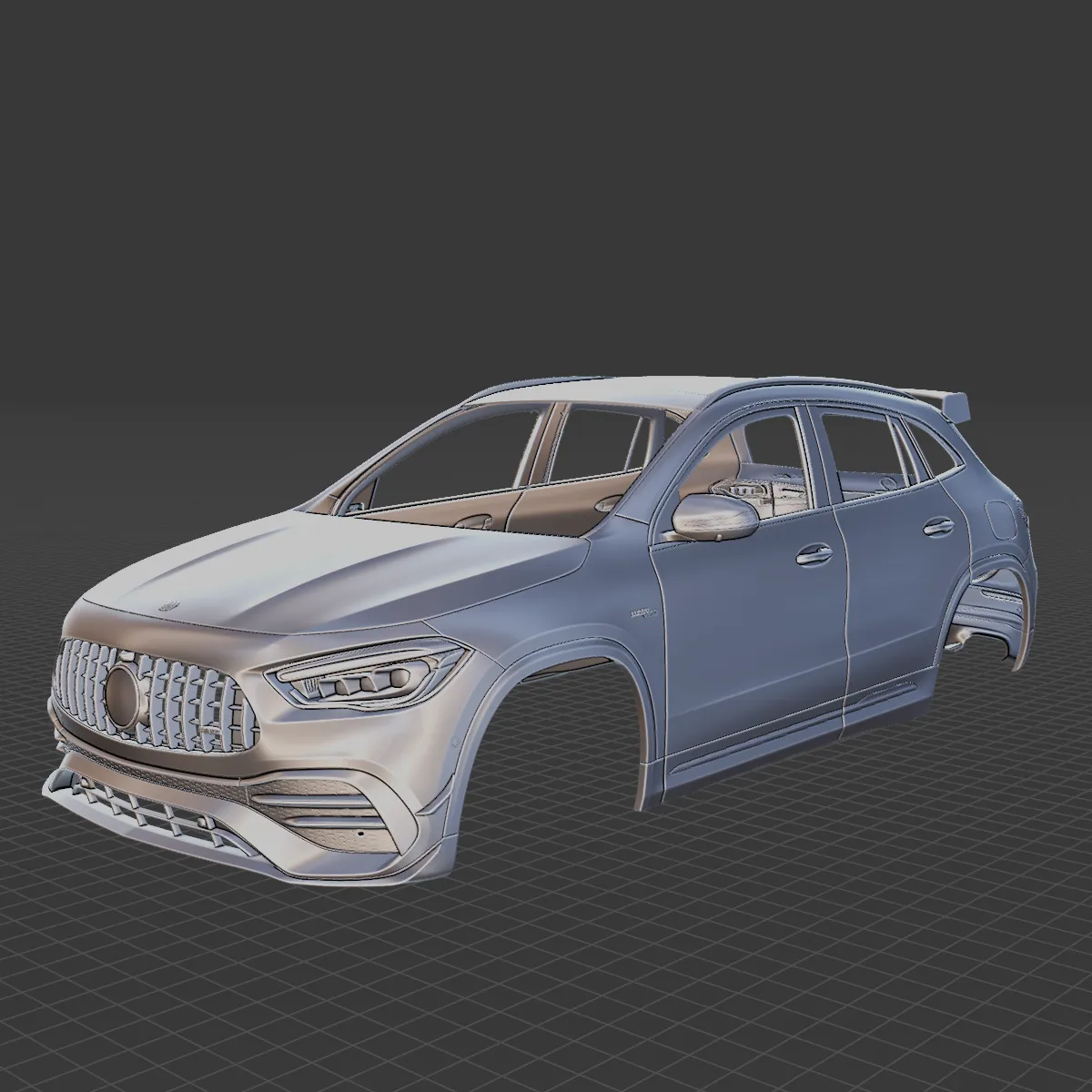 Mercedes-Benz GLA45 S AMG 2021 Body STL 3D Model .c4d .max .obj .3ds .fbx .stl .blend
