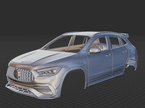 Mercedes-Benz GLA45 S AMG 2021 Body STL 3D Model