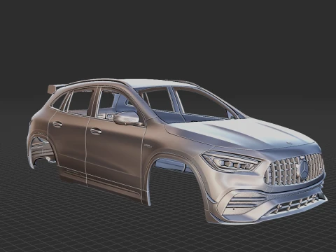 Mercedes-Benz GLA45 S AMG 2021 Body STL 3D Model