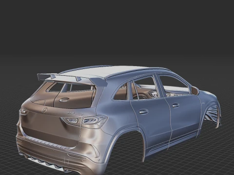 Mercedes-Benz GLA45 S AMG 2021 Body STL 3D Model