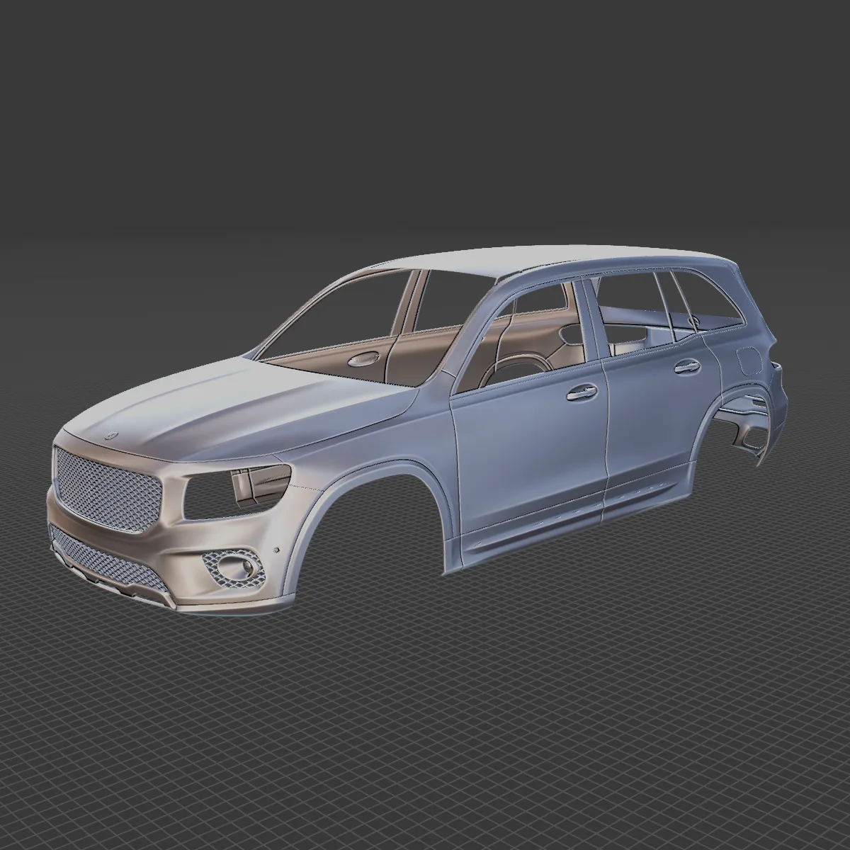 Mercedes-Benz GLB 2020 Body STL 3D Model .c4d .max .obj .3ds .fbx .stl .blend 