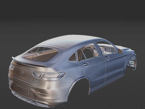 Mercedes-Benz GLC63 S AMG Coupe 2020 Body STL 3D Model