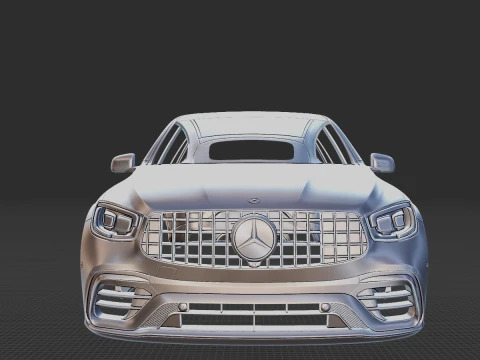 Mercedes-Benz GLC63 S AMG Coupe 2020 Body STL 3D Model