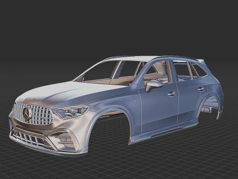 Mercedes-Benz GLC63 S AMG E Performance Body STL 3D Model