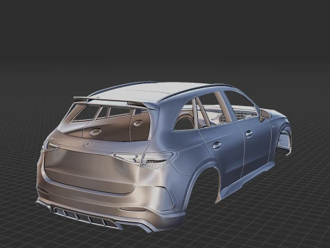 Mercedes-Benz GLC63 S AMG E Performance Body STL 3D Model
