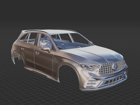 Mercedes-Benz GLC63 S AMG E Performance Body STL 3D Model