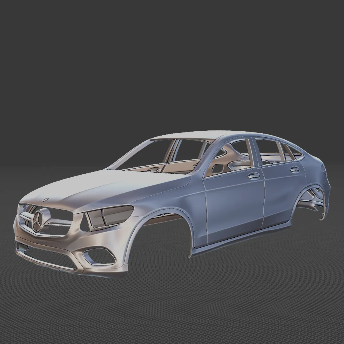 Mercedes-Benz GLC-Class Coupe 2019 Body STL 3D Model .c4d .max .obj .3ds .fbx .stl .blend 