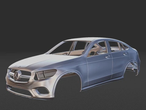 Mercedes-Benz GLC-Class Coupe 2019 Body STL 3D Model