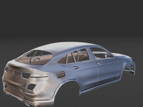 Mercedes-Benz GLC-Class Coupe 2019 Body STL 3D Model