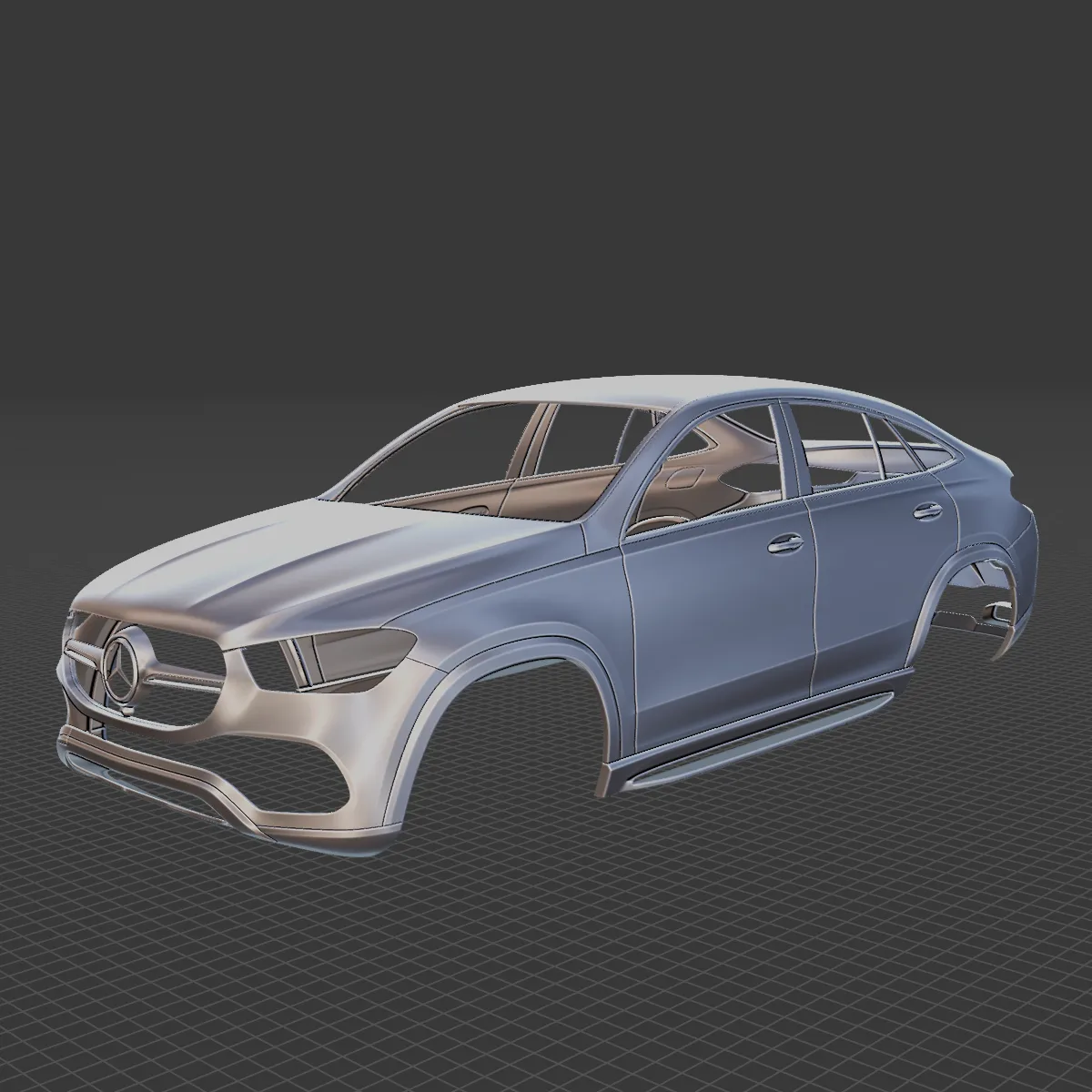 Mercedes-Benz GLE Coupe 2020 Body STL 3D Model .c4d .max .obj .3ds .fbx .stl .blend