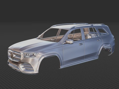 Mercedes-Benz GLS 2020 Body STL 3D Model