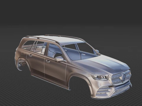 Mercedes-Benz GLS 2020 Body STL 3D Model