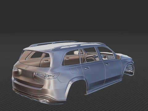 Mercedes-Benz GLS 2020 Body STL 3D Model