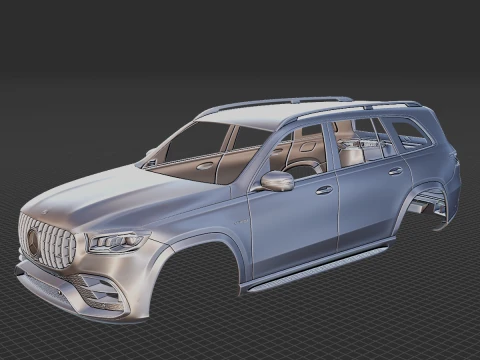 Mercedes-Benz GLS63 AMG 2021 Body STL 3D Model