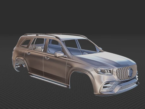 Mercedes-Benz GLS63 AMG 2021 Body STL 3D Model