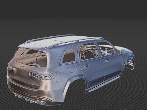 Mercedes-Benz GLS63 AMG 2021 Body STL 3D Model