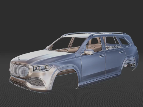 Mercedes-Benz GLS600 Maybach 2021 Body STL 3D Model