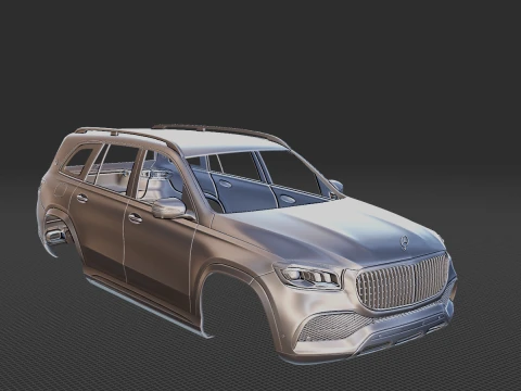 Mercedes-Benz GLS600 Maybach 2021 Body STL 3D Model