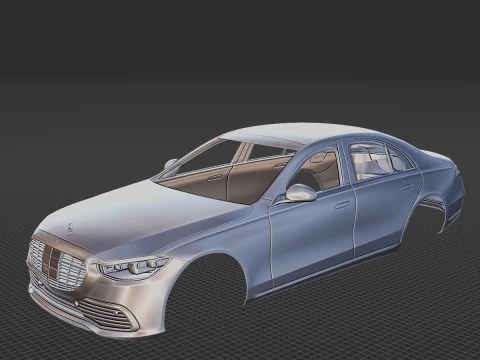 Mercedes-Benz S-Class 2021 Body STL 3D Model