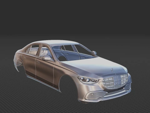 Mercedes-Benz S-Class 2021 Body STL 3D Model