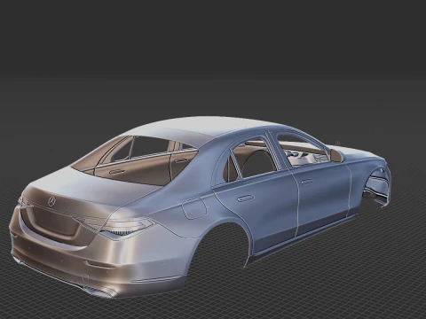 Mercedes-Benz S-Class 2021 Body STL 3D Model