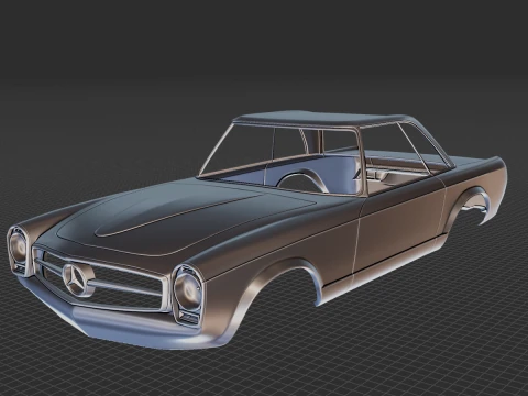 Mercedes-Benz SL-Class 1963 Body STL 3D Model
