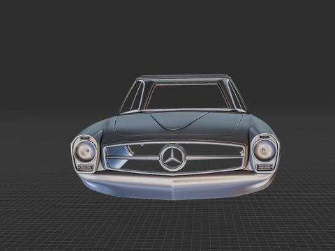 Mercedes-Benz SL-Class 1963 Body STL 3D Model