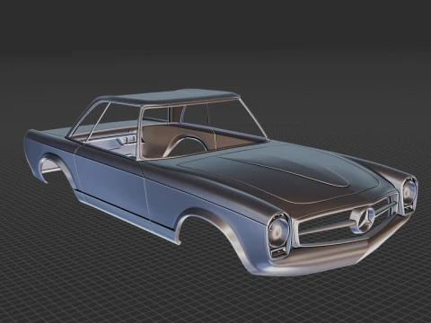 Mercedes-Benz SL-Class 1963 Body STL 3D Model