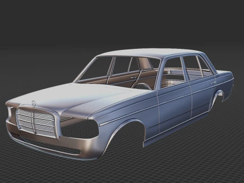 Mercedes-Benz W123 Sedan 1975 Body STL 3D Model