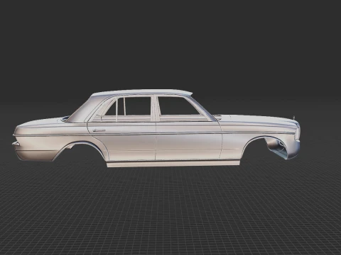 Mercedes-Benz W123 Sedan 1975 Body STL 3D Model