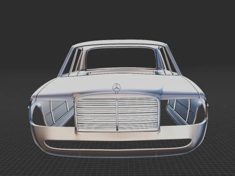 Mercedes-Benz W123 Sedan 1975 Body STL 3D Model