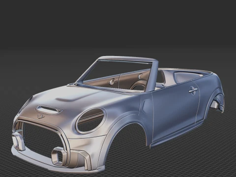 Mini JCW Convertible 2022 Body STL 3D Model