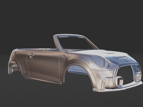 Mini JCW Convertible 2022 Body STL 3D Model
