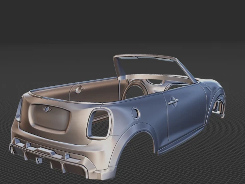 Mini JCW Convertible 2022 Body STL 3D Model