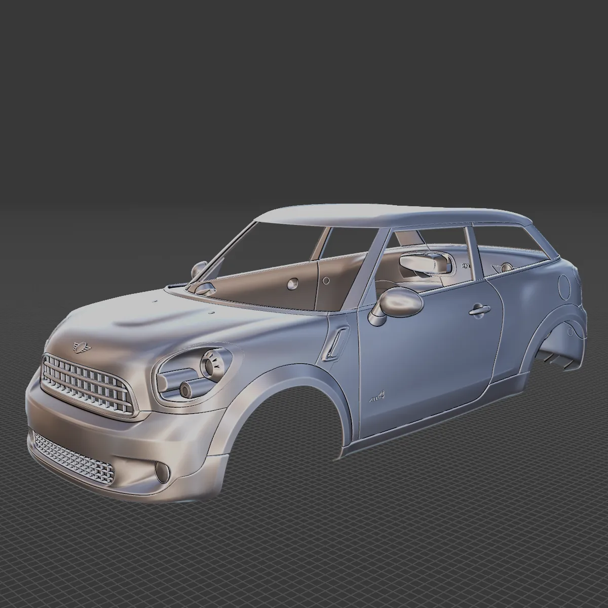 Mini Paceman ALL4 2014 Body STL 3D Model .c4d .max .obj .3ds .fbx .stl .blend 