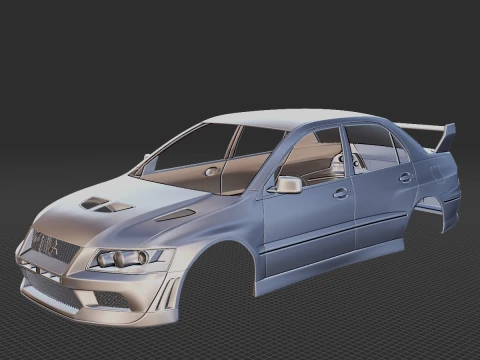 Mitsubishi Lancer Evolution VII Body STL 3D Model