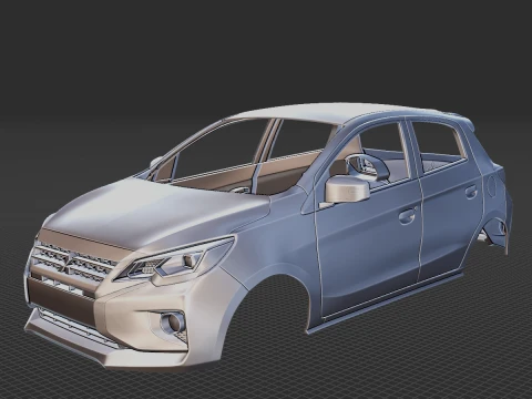 Mitsubishi Mirage 2020 Body STL 3D Model