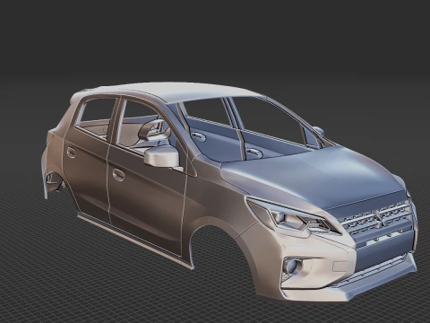 Mitsubishi Mirage 2020 Body STL 3D Model