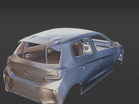 Mitsubishi Mirage 2020 Body STL 3D Model