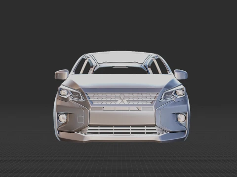 Mitsubishi Mirage 2020 Body STL 3D Model