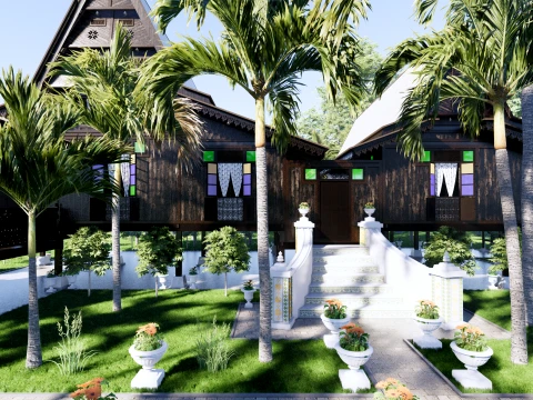 Malacca Traditional House of Malaysia 3D Model