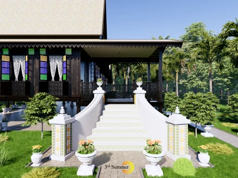 Malacca Traditional House of Malaysia 3D Model