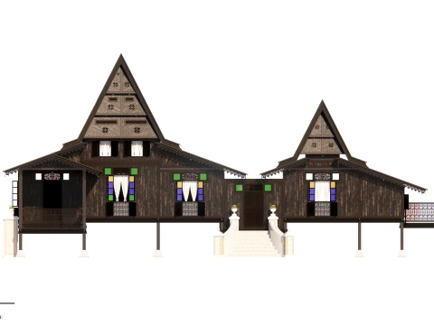 Malacca Traditional House of Malaysia 3D Model